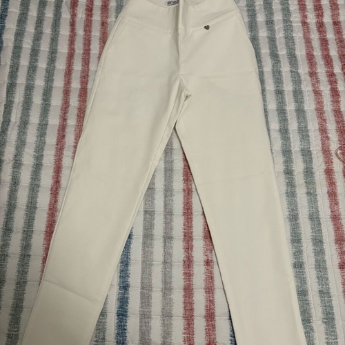 Enzzo white pants like new, small with side zipper