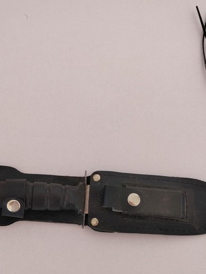 Diving knife with sheath used, 28cm length