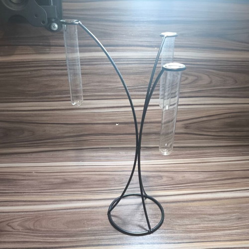 Minimal stand with glass test tubes set of 4 like new