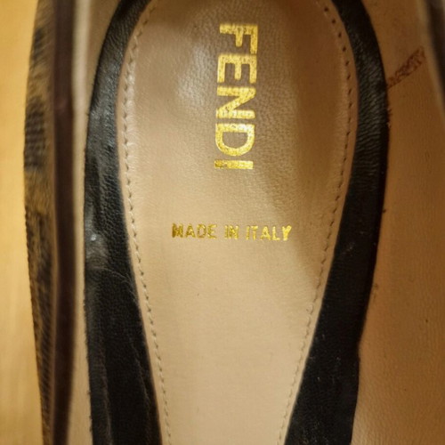 Fendi leather brown pumps used, size 39