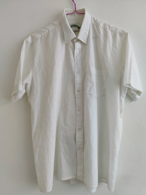 Antonio Vitali Men's Shirt L White Cotton Like New Classic Fit