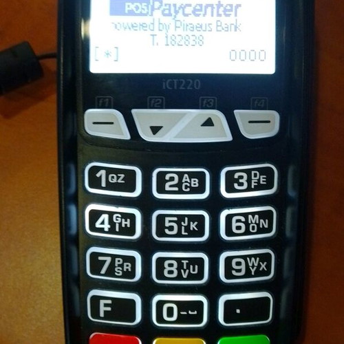 Ingenico iCT220 POS used, epay Paycenter Piraeus Bank
