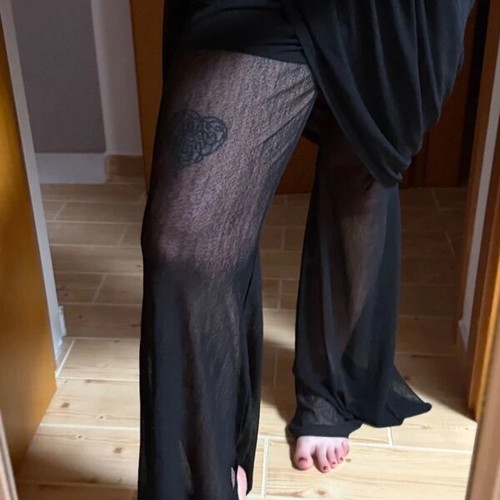 Fashion Nova black palazzo pants with inner shorts, XL-XXL