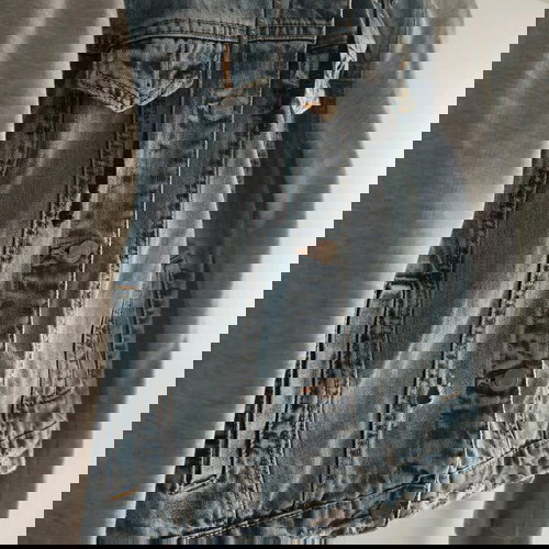 Τζιν τζάκετ με κουκούλα μεταχειρισμένο, μέγεθος M