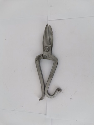 Blacksmith scissors used, ornate, circa 1900