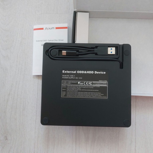 Alxum B36-Y External CD/DVD Drive 8-in-1 Multi-Function Hub new