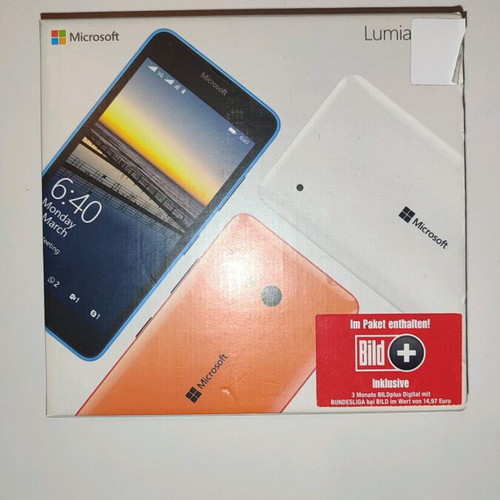 Nokia Lumia 640 mobile box used with booklet in German