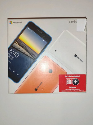 Nokia Lumia 640 mobile box used with booklet in German