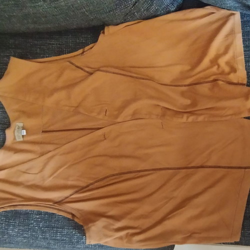 Skirt vest set used, camel color