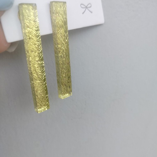 Just Gold Earrings on Gold Steel Base made to order