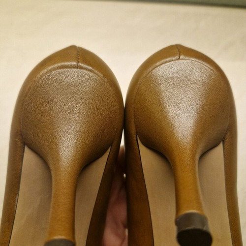 Zara leather pumps brown new, size 37, 8 cm heel