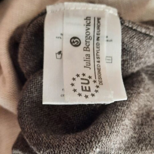 Julie Bergovich women's sweater with rhombus pattern, size S, like new