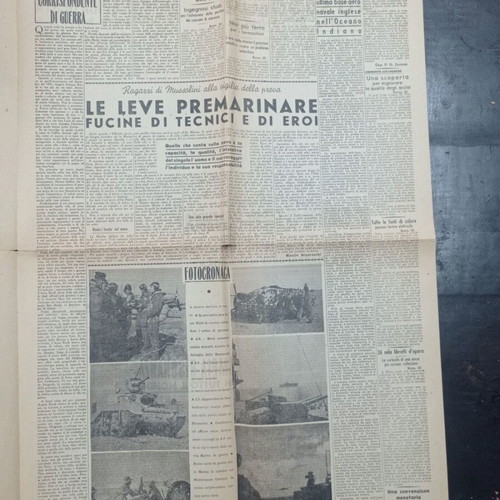 Il Giornale di Roma newspaper used, Athens 23-6-1942
