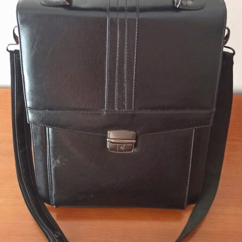 Men's leather briefcase vintage style black like new