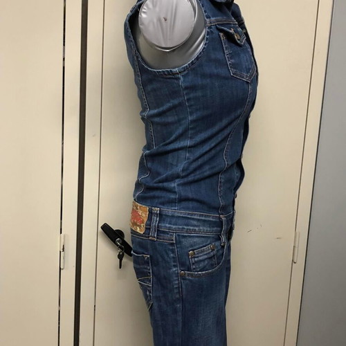 Miss Denim denim jumpsuit like new, size S, blue