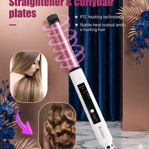 Styling Hair 2 in 1 Straightener and Curler with Tourmaline Plates New
