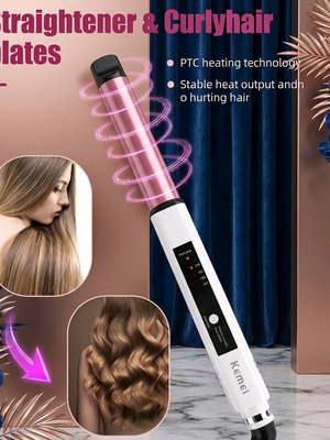 Styling Μαλλιών 2 σε 1 Ισιωτική και Μπουκλιέρα με Πλάκες Τουρμαλίνης Καινούργιο