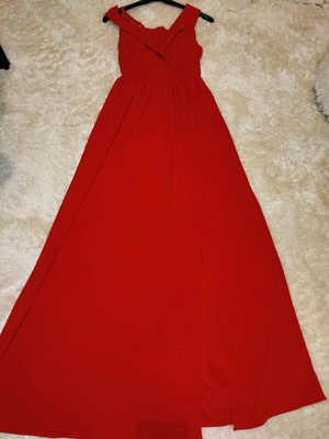Long red dress like new, one size