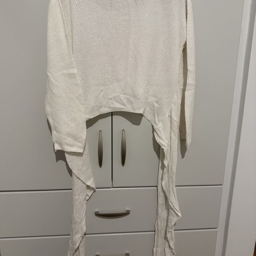 Regalinas Long Sleeve Blouse with Waist Tie like new, gray