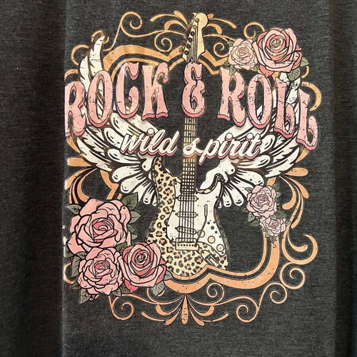 Shein Plus Size Oversized T-shirt with Rock & Roll Graphic, New