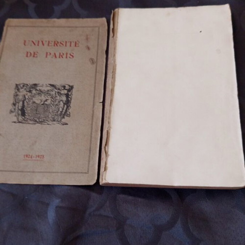 University of Paris Study Guide 1924-25 used, French