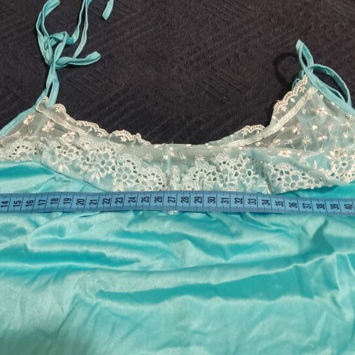 Baby doll summer sleepwear set blue turquoise like new, size 48