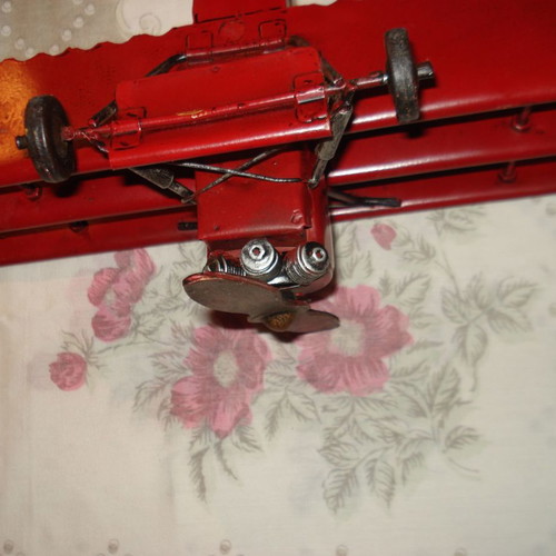 Vintage Metal Decorative Triplane "Red Baron" Fokker Dr.I | Handmade World War I Model