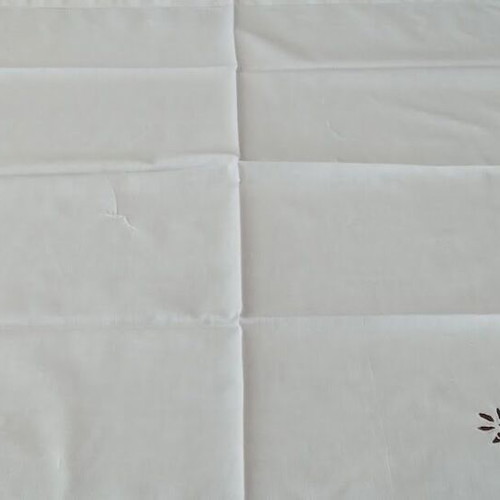 Cutwork doilies used, set of 3, white cotton
