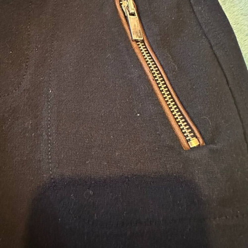 Zara Girls' Pants 8 Years 128 cm Black With Gold Zippers Like New
