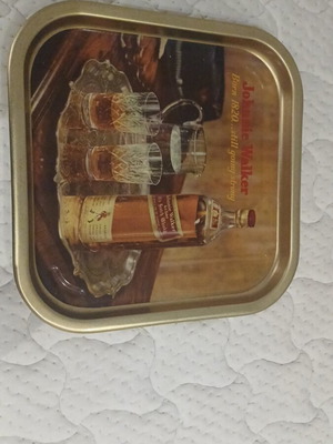Johnnie Walker Vintage Serving Tray used, dated 1970