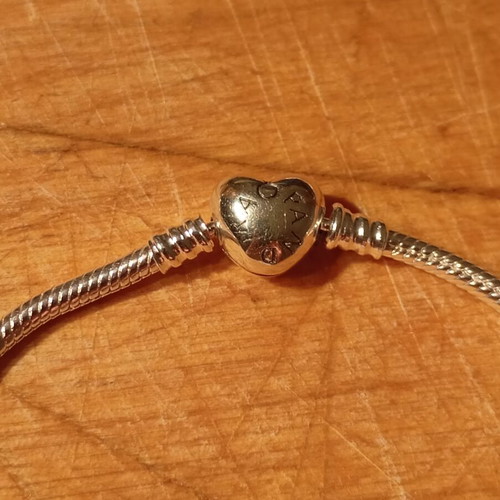 Pandora silver snake necklace 45 cm like new