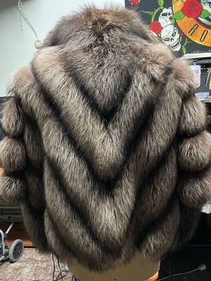 Fur cape handmade, new, one size M-L, luxurious and warm