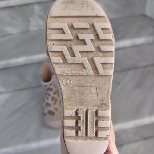 H&M kids rubber boots used, size 31, beige pink