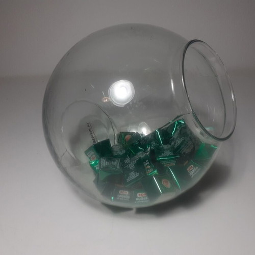 La Mediterranea Handmade Candy Jar like new from recycled glass