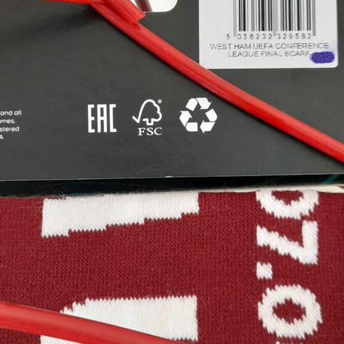 West Ham scarf new, from last year's final in Prague