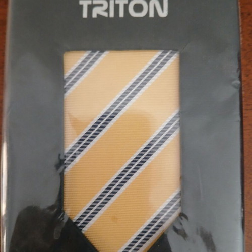 Triton tie new, blue and yellow