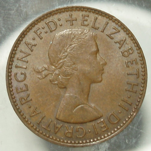 Half Penny coin used, lot of 3, United Kingdom