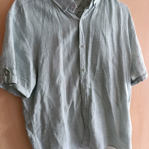 Men's short sleeve shirt size L like new, green