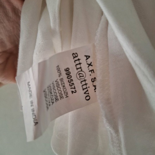 Attrattivo white sleeveless blouse used, knitted details