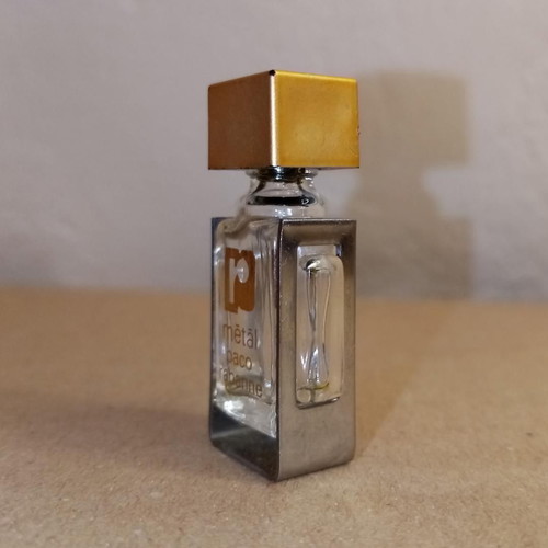 Vintage Métal Paco Rabanne miniature used, 1977, empty