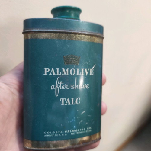 Vintage Palmolive Colgate After Shave Talc Powder 1960 size 3 1/2 Oz used