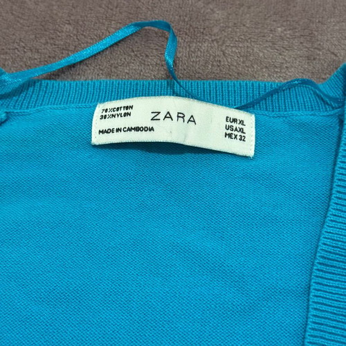 ZARA basic thin pullover size XL like new, blue