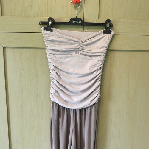 Raxevsky Strapless Jumpsuit like new, gray, elastic fabric