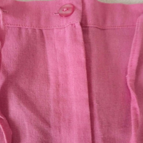 Linen midi skirt in fuchsia dark pink, like new, size L