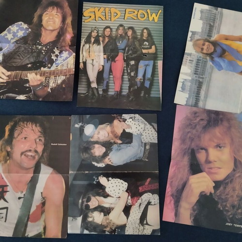 Posters of foreign singers and singers used, pack of 11 from Agori Blek, 80s