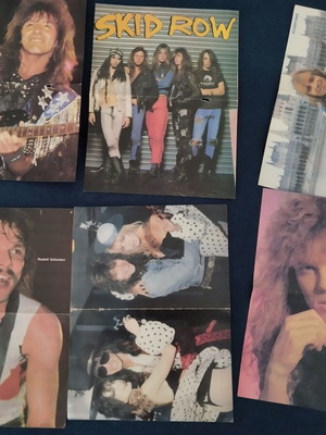 Posters of foreign singers and singers used, pack of 11 from Agori Blek, 80s
