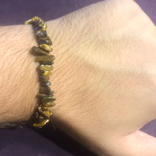 Bracelet with authentic tiger eye stone