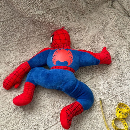 Spiderman plush used with smaller plush gift included