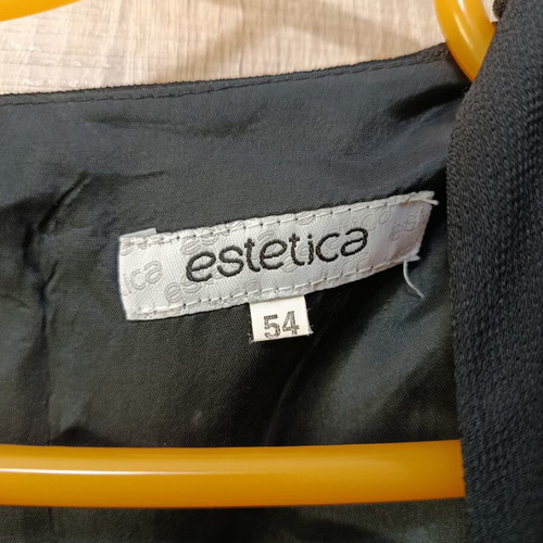 Black midi dress size 54 Estetica like new