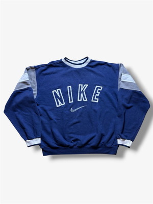 Nike 90s ανδρικό oversized πουλόβερ μέγεθος medium σαν καινούργιο, μπλε